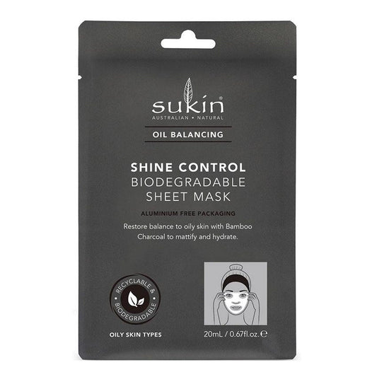 Sukin Shine Control Sheet Mask - Oil Balancing - Product Packaging 