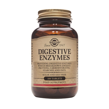 Image of Solgar Digestive Enzymes Bottle and Tablets