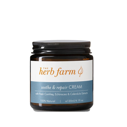 Image of The Herb Farm Soothe and Heal Cream Jar with Natural Ingredients