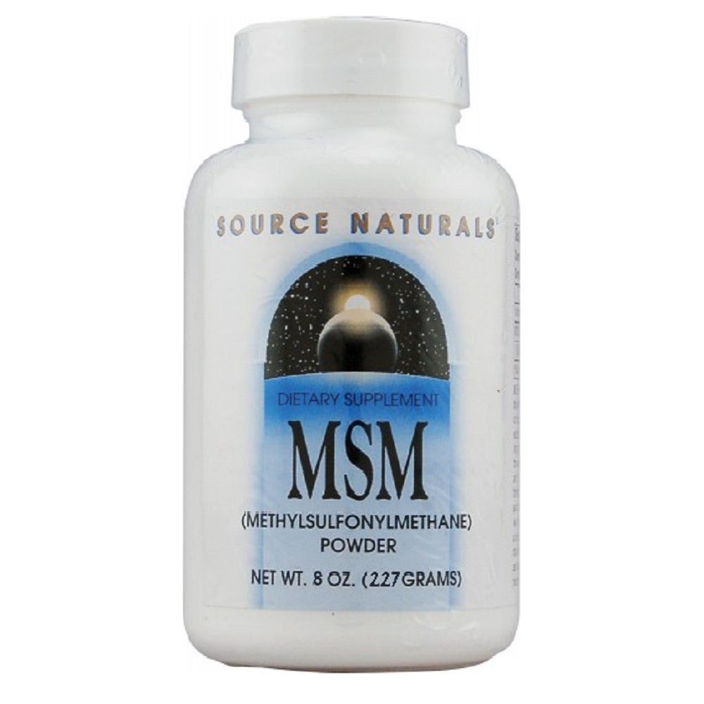 Image of Source Naturals MSM Bottle and Powder for joint health 