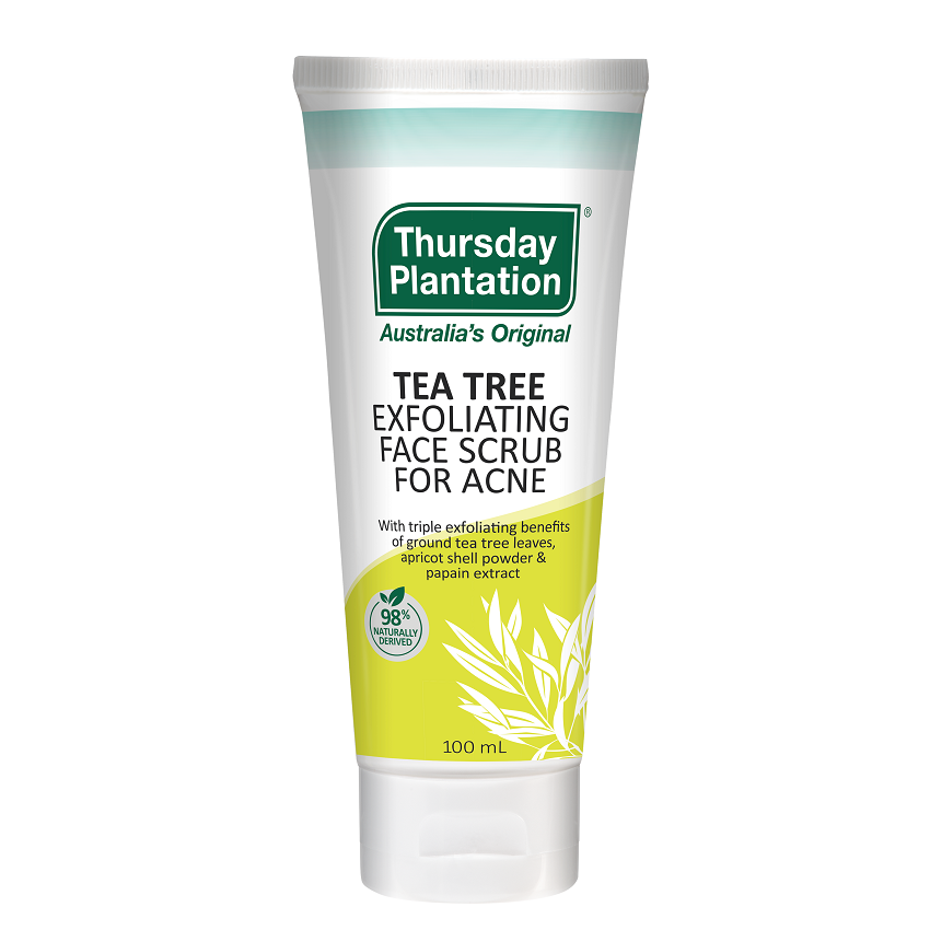 Tea Tree Exfoliating Face Scrub for Acne - Health 2000