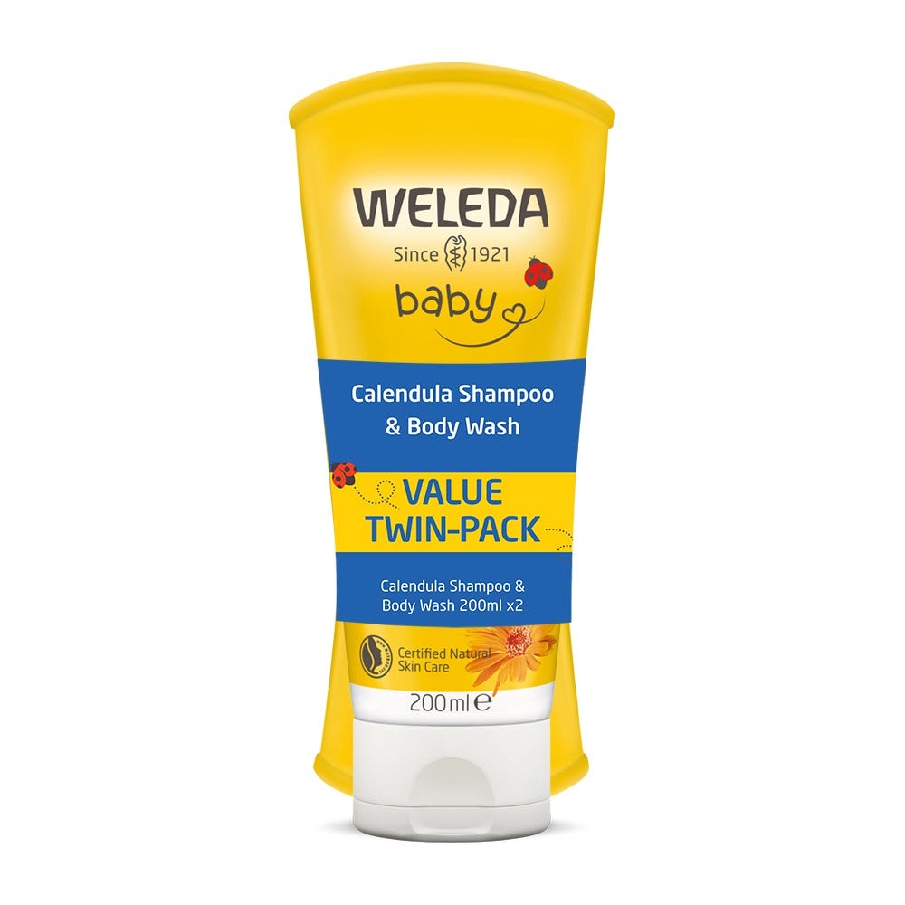 Image of Weleda Baby Calendula Shampoo and Body Wash twin pack