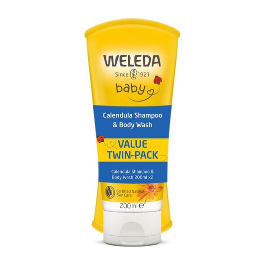 Image of Weleda Baby Calendula Shampoo and Body Wash twin pack