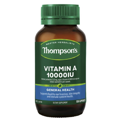 Thompson's Vitamin A 1000iU Bottle and Capsules 150 Capsules