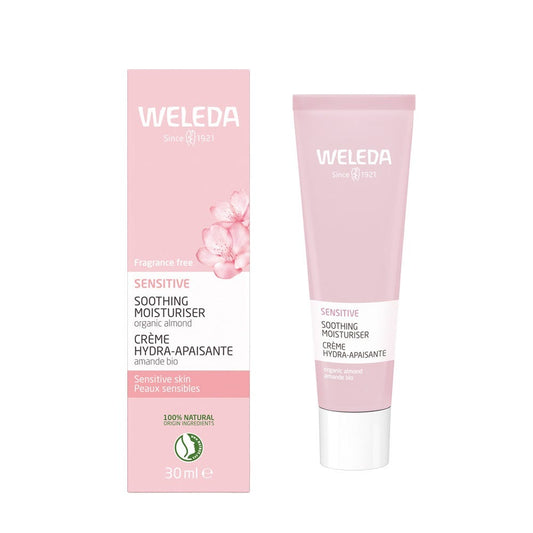 Weleda Sensitive Soothing Moisturiser – Almond 30ml tube for sensitive skin