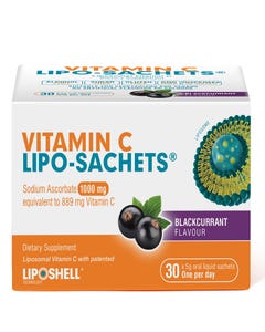 Vitamin C Lipo-Sachet Blackcurrant 1000mg - Health 2000