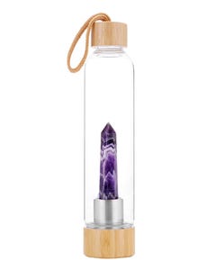 Crystal Bamboo Bottles - Amethyst - Health 2000