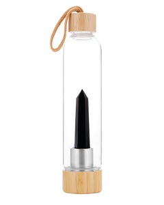 Crystal Bamboo Bottles - Obsidian - Health 2000