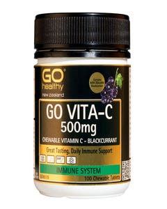 GO VITA-C 500mg Blackcurrant - Health 2000