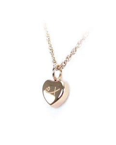 Tiny Gold Heart Pendant with Gold Chain - Health 2000