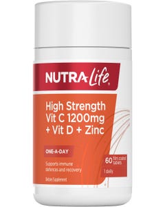 High Strength Vit C 1200mg + Vit D + Zinc - Health 2000