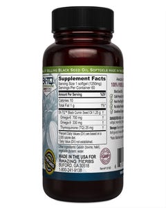 Premium Black Seed Oil 1250mg - Health 2000