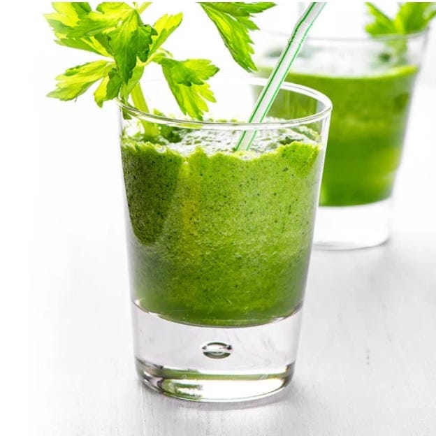 Vibrant wheat grass detox smoothie